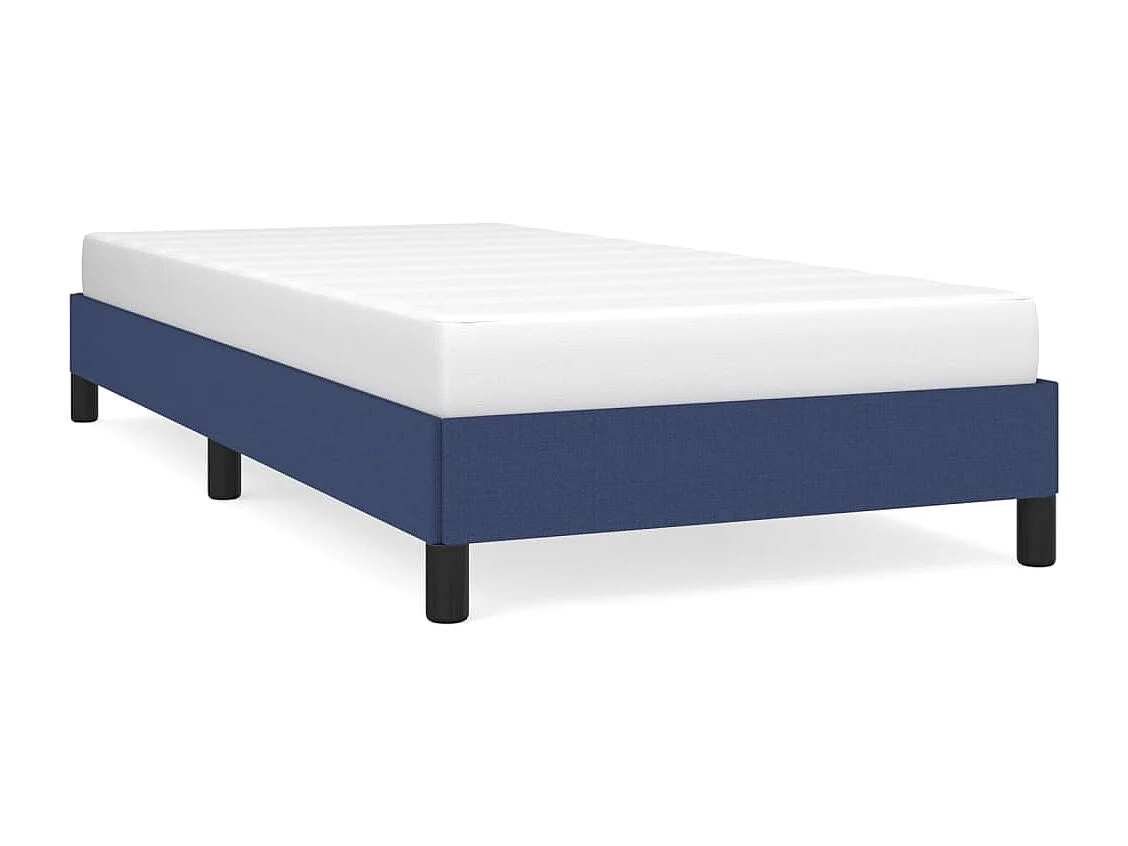 Lit simple | Lit adulte, enfant | Cadre de lit bleu 90x190 cm tissu