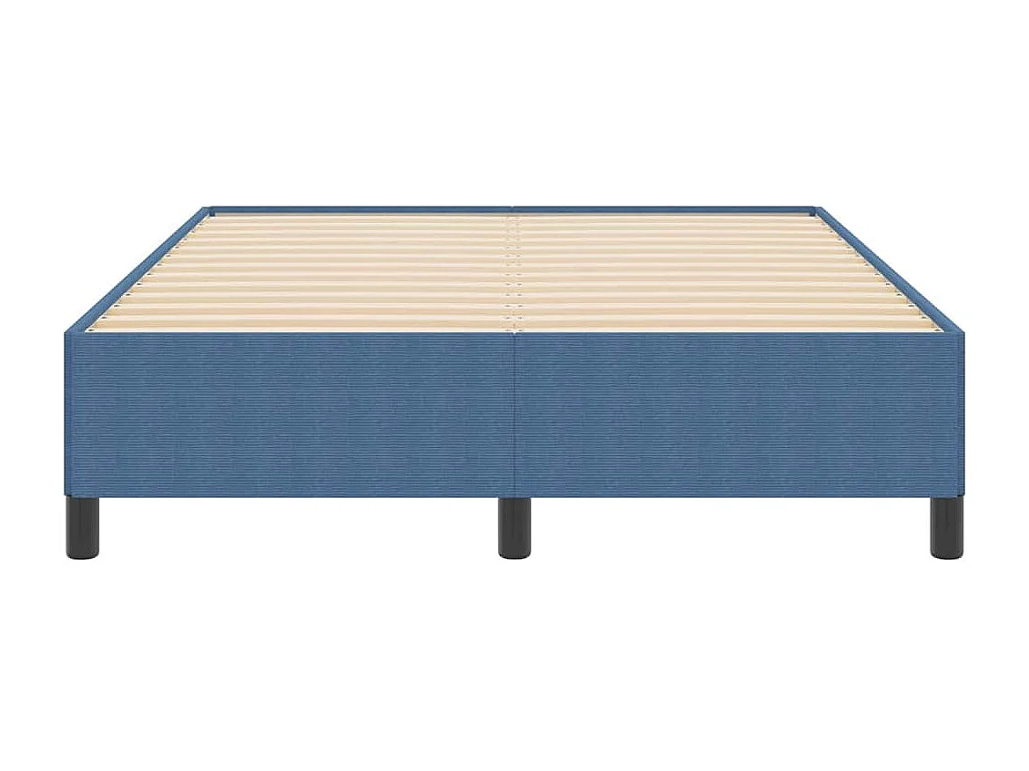 Lit double | Lit adulte | Cadre de lit Bleu 140x200 cm Tissu en velours côtelé