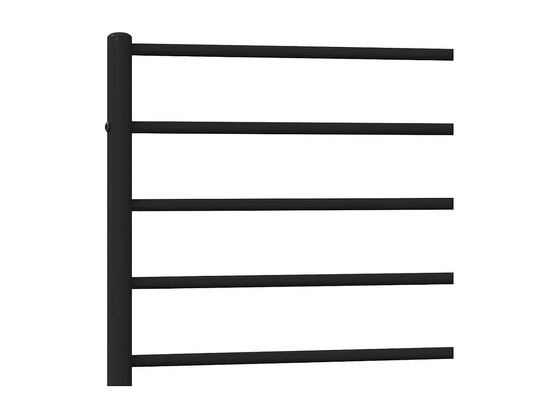 Lit simple | Lit adulte, enfant | Cadre de lit métal avec pied de lit noir 90x200 cm
