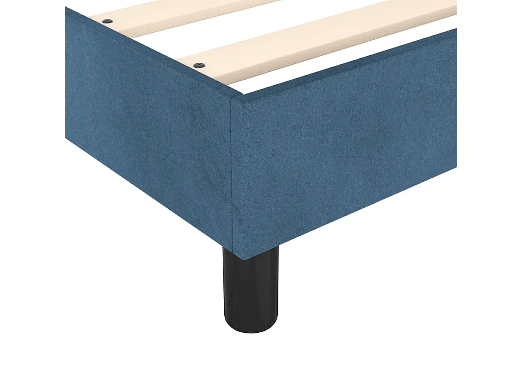 Lit double | Lit adulte | Cadre de lit bleu foncé 140x190 cm velours