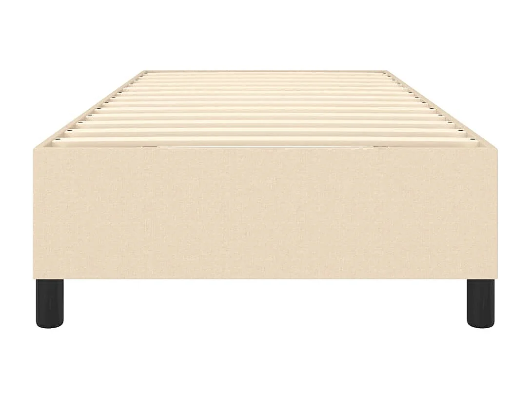 Lit simple | Lit adulte, enfant | Cadre de lit crème 90x190 cm tissu