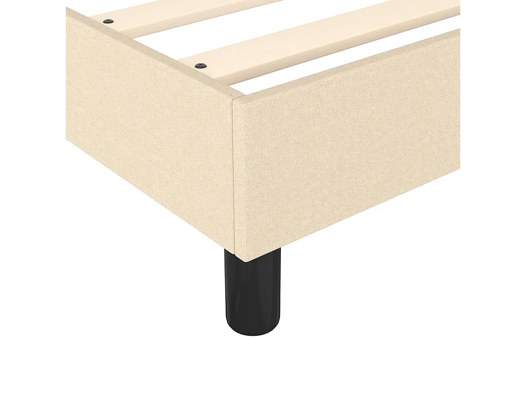 Lit simple | Lit adulte, enfant | Cadre de lit crème 90x190 cm tissu