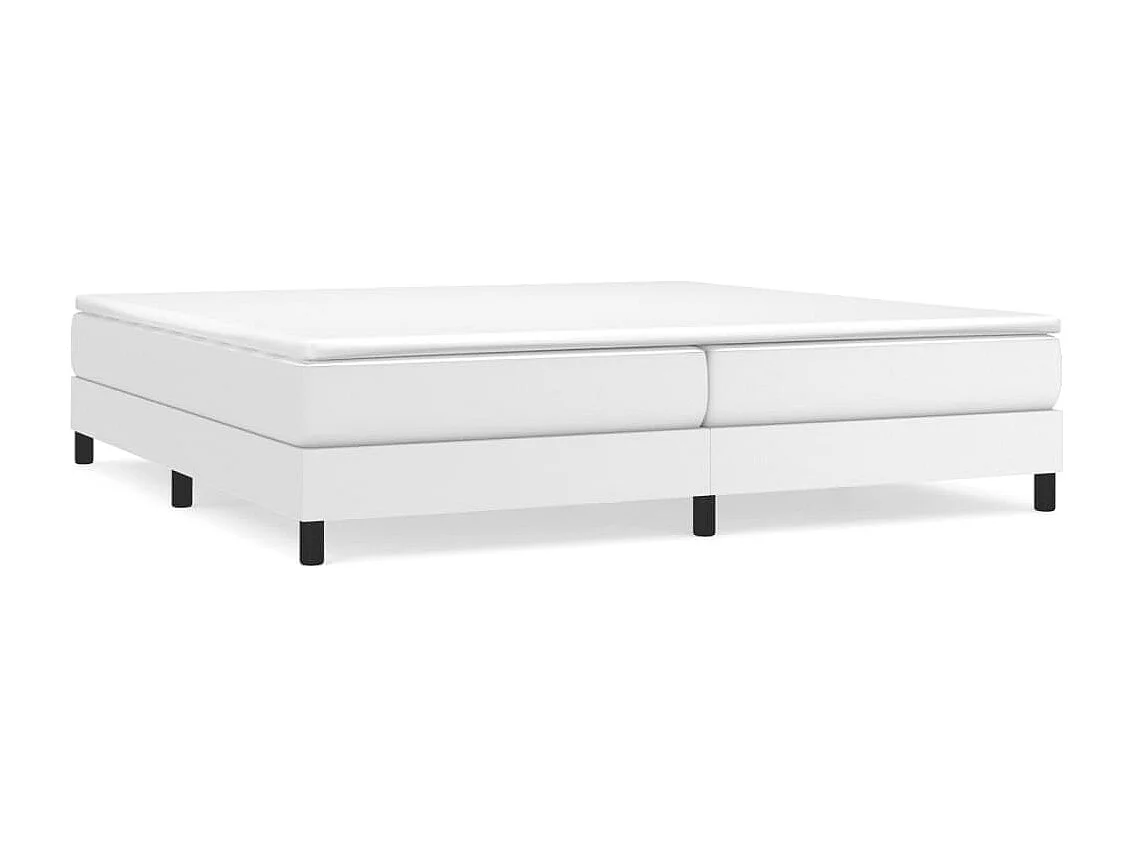 Lit double | Lit adulte | Cadre de lit blanc 200x200 cm similicuir