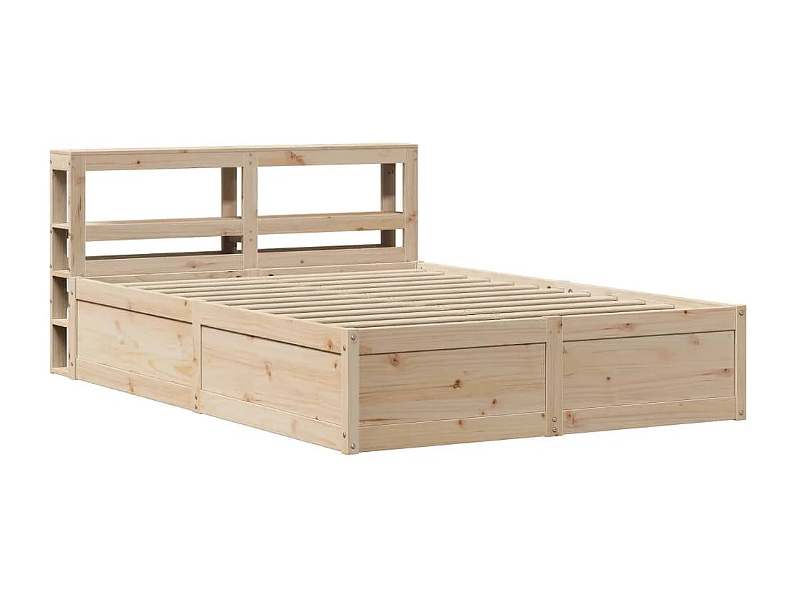 Lit double | Lit adulte | Cadre de lit avec tête de lit 150x200 cm bois de pin massif