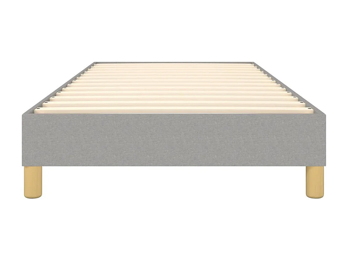 Lit simple | Lit adulte, enfant | Cadre de lit gris clair 90x200 cm tissu