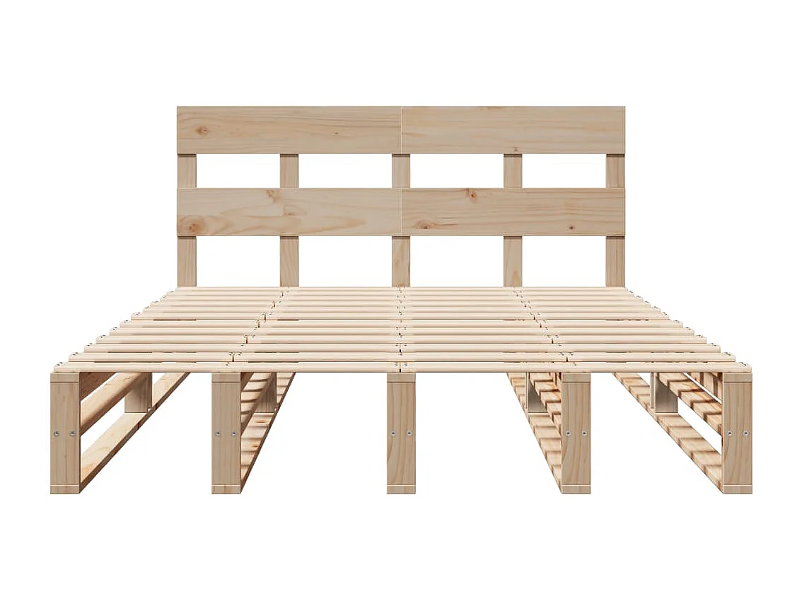 Lit double | Lit adulte | Cadre de lit 135x190 cm bois de pin massif