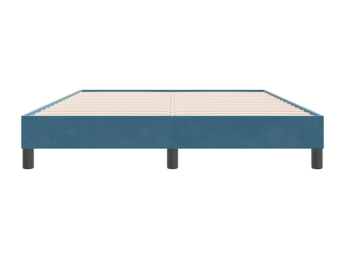 Lit double | Lit adulte | Cadre de lit bleu foncé 140x220 cm velours