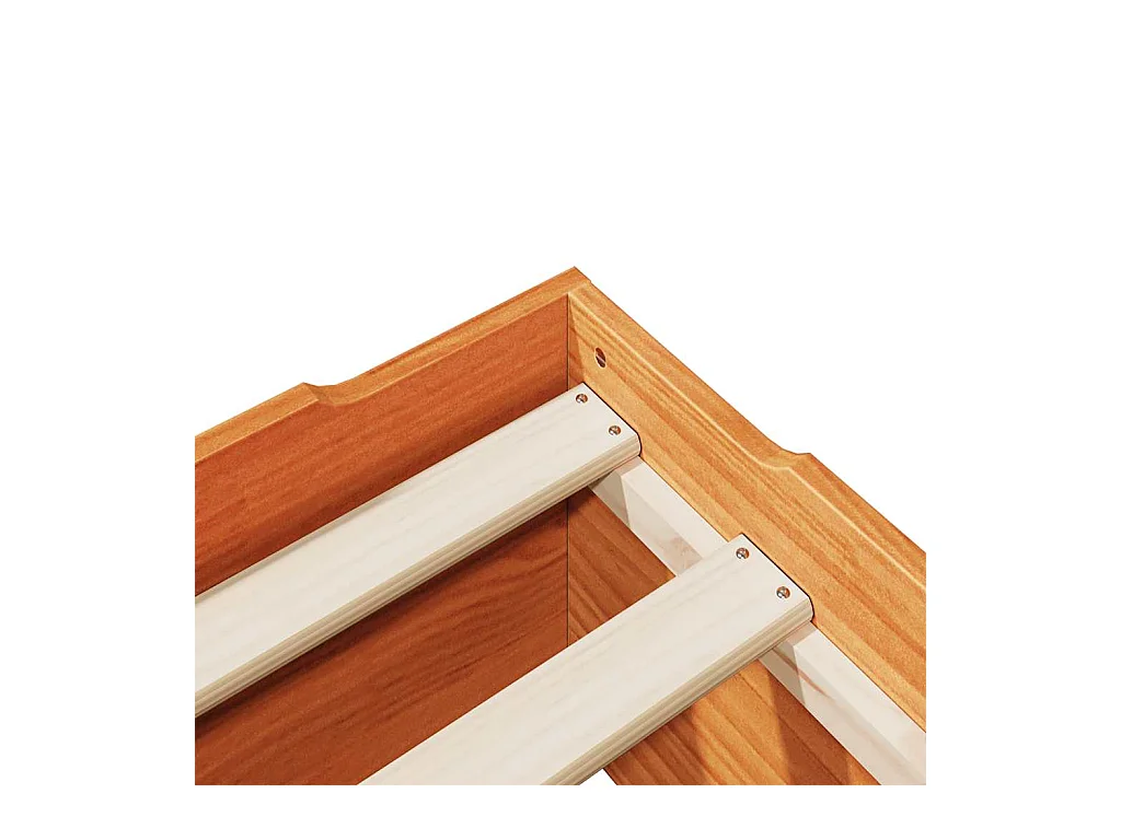 Letto per adulti | Letto singolo | Giroletto senza Materasso impilabile Marrone Cera 90x190 cm