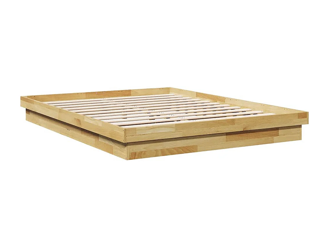 Bedframe | Tweepersoonsbed zonder matras 160x200 cm massief hout eiken