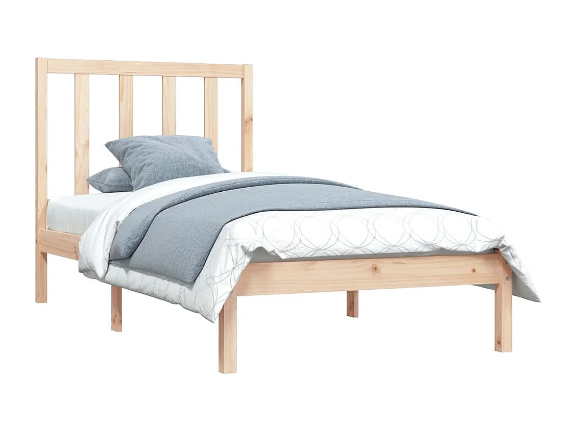Lit simple | Lit adulte, enfant | Cadre de lit bois de pin massif 90x190 cm