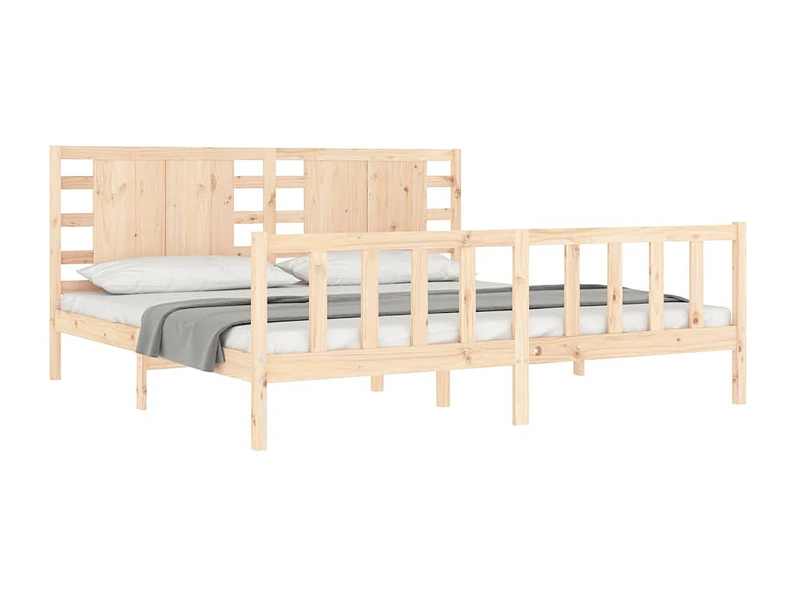Lit double | Lit adulte | Cadre de lit 200x200 cm bois massif de pin