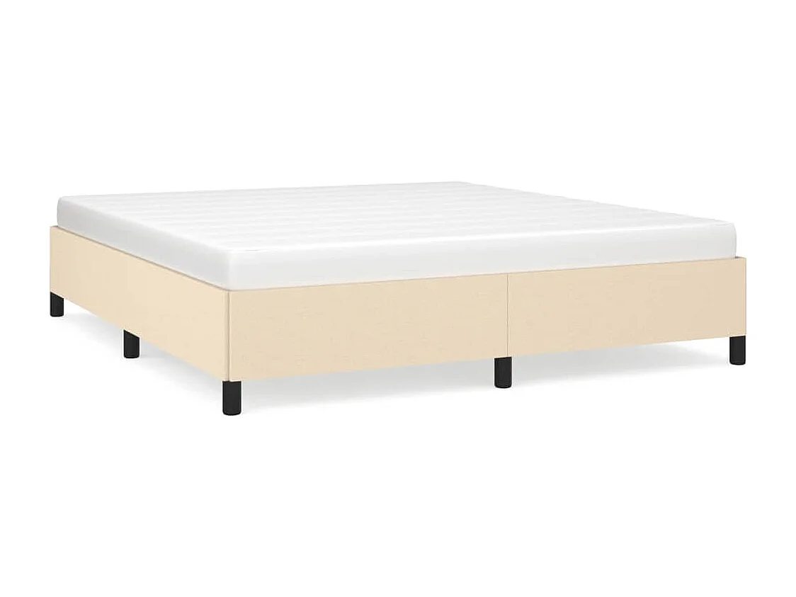 Lit double | Lit adulte | Cadre de lit crème 160x200 cm tissu