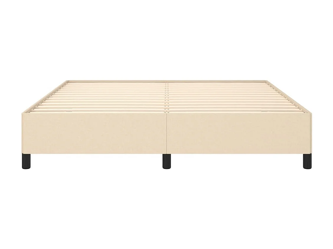 Lit double | Lit adulte | Cadre de lit crème 160x200 cm tissu