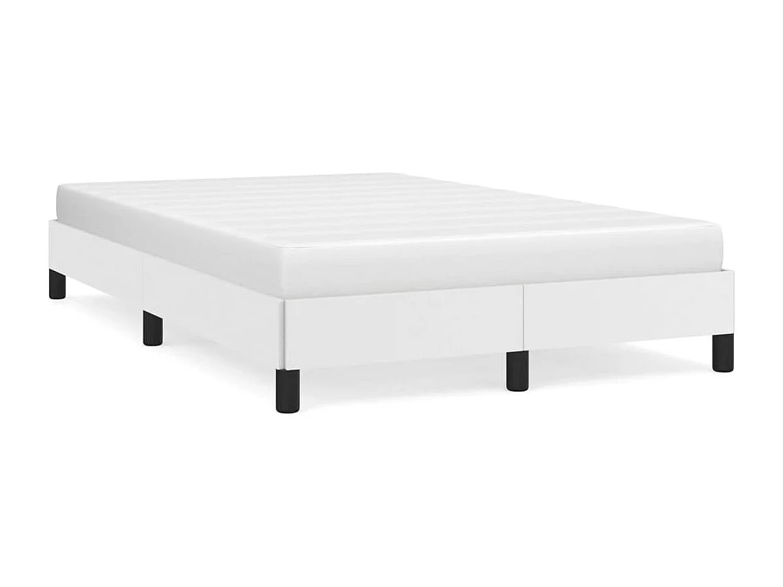 Lit simple | Lit adulte, enfant | Cadre de lit blanc 120x190 cm similicuir