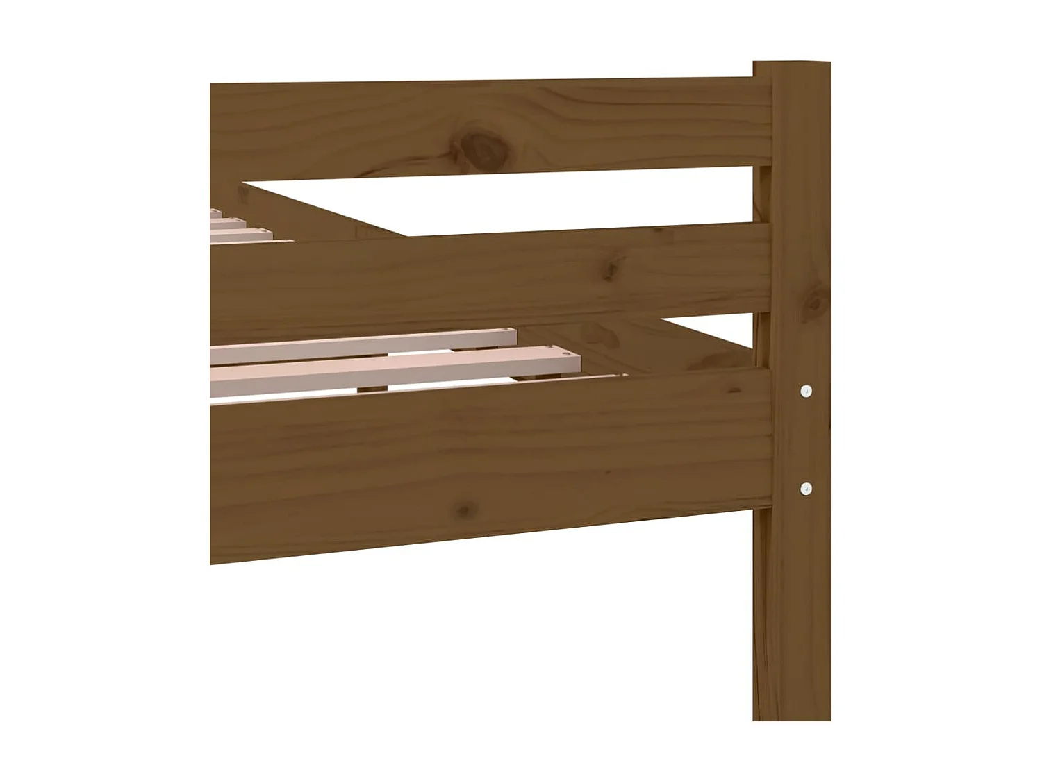 Lit double | Lit adulte | Cadre de lit marron miel bois massif 140x190 cm