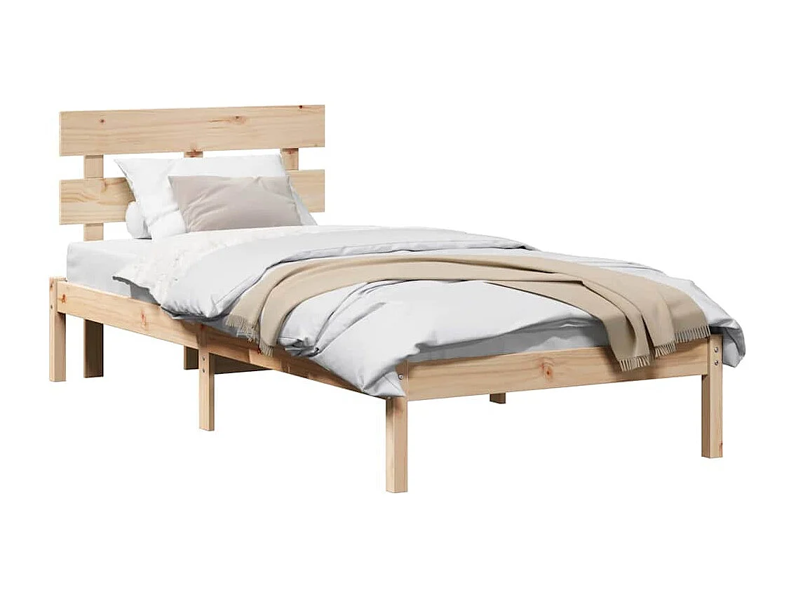 Lit simple | Lit adulte, enfant | Cadre de lit Marron 80x200 cm Bois de pin massif