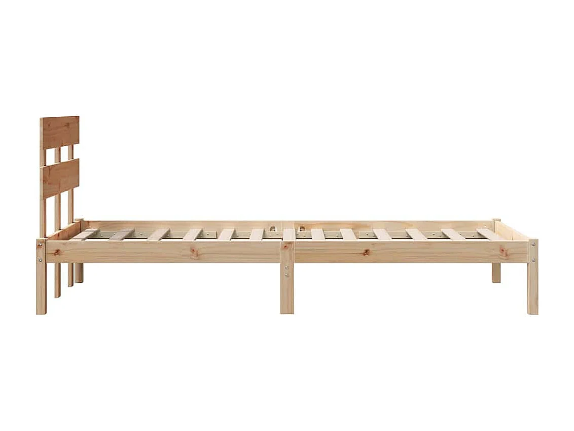 Lit simple | Lit adulte, enfant | Cadre de lit Marron 80x200 cm Bois de pin massif