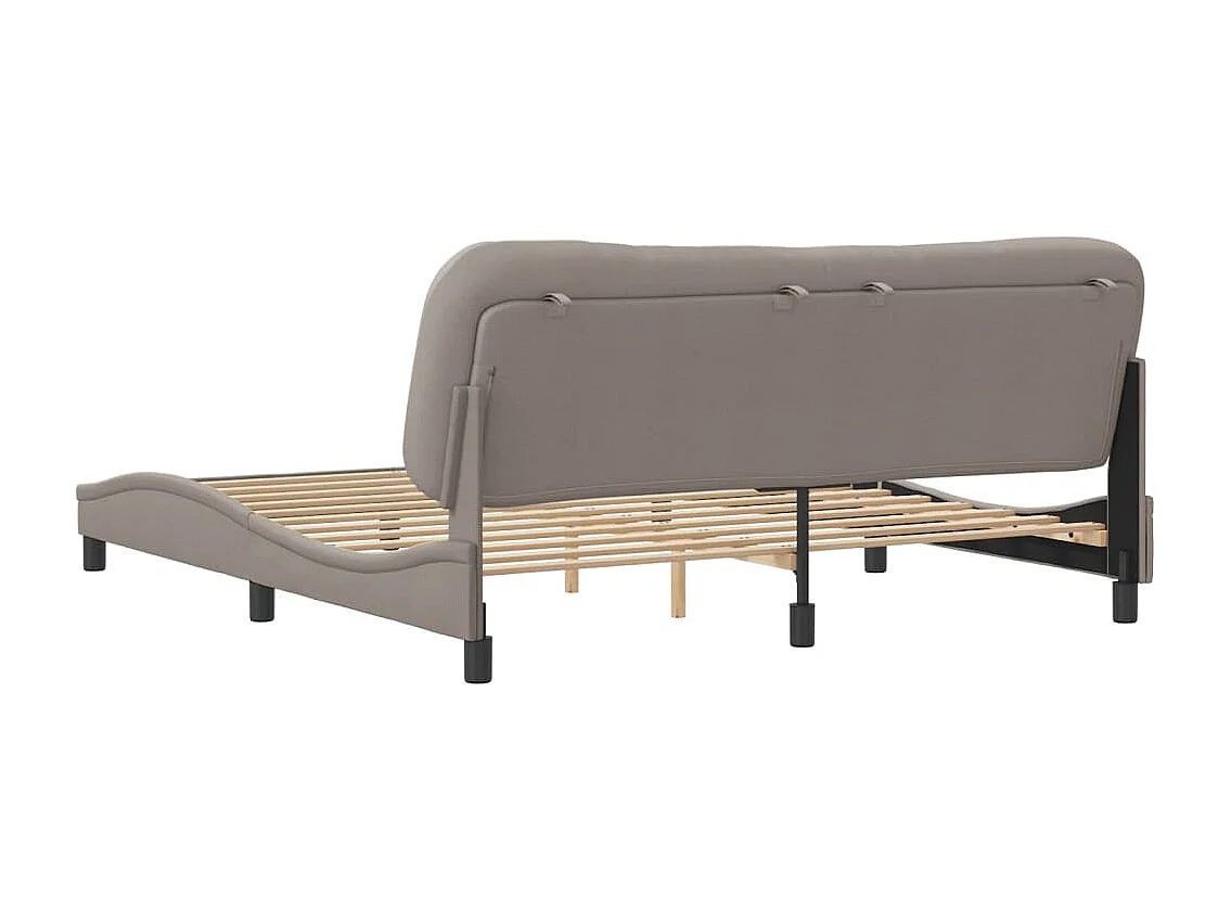 Lit double | Lit adulte | Cadre de lit taupe 180x200 cm tissu