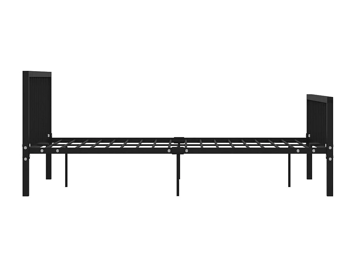 Lit double | Lit adulte | Cadre de lit noir métal 160x200 cm
