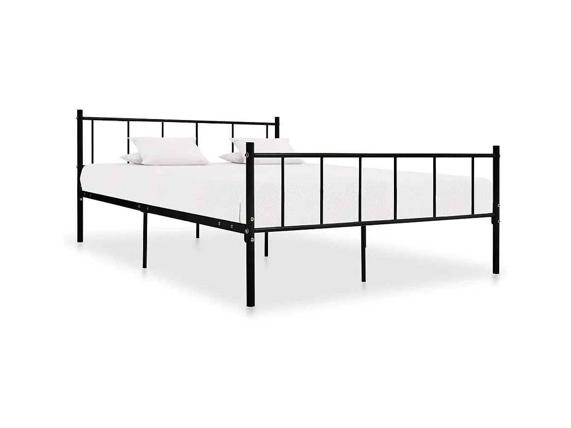 Lit double | Lit adulte | Cadre de lit noir métal 180x200 cm