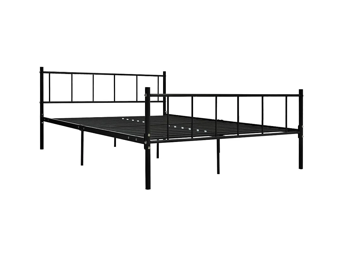 Lit double | Lit adulte | Cadre de lit noir métal 180x200 cm