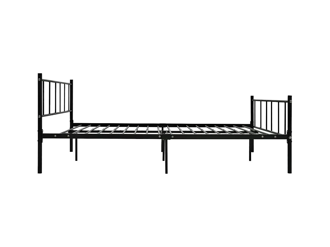 Lit double | Lit adulte | Cadre de lit noir métal 180x200 cm