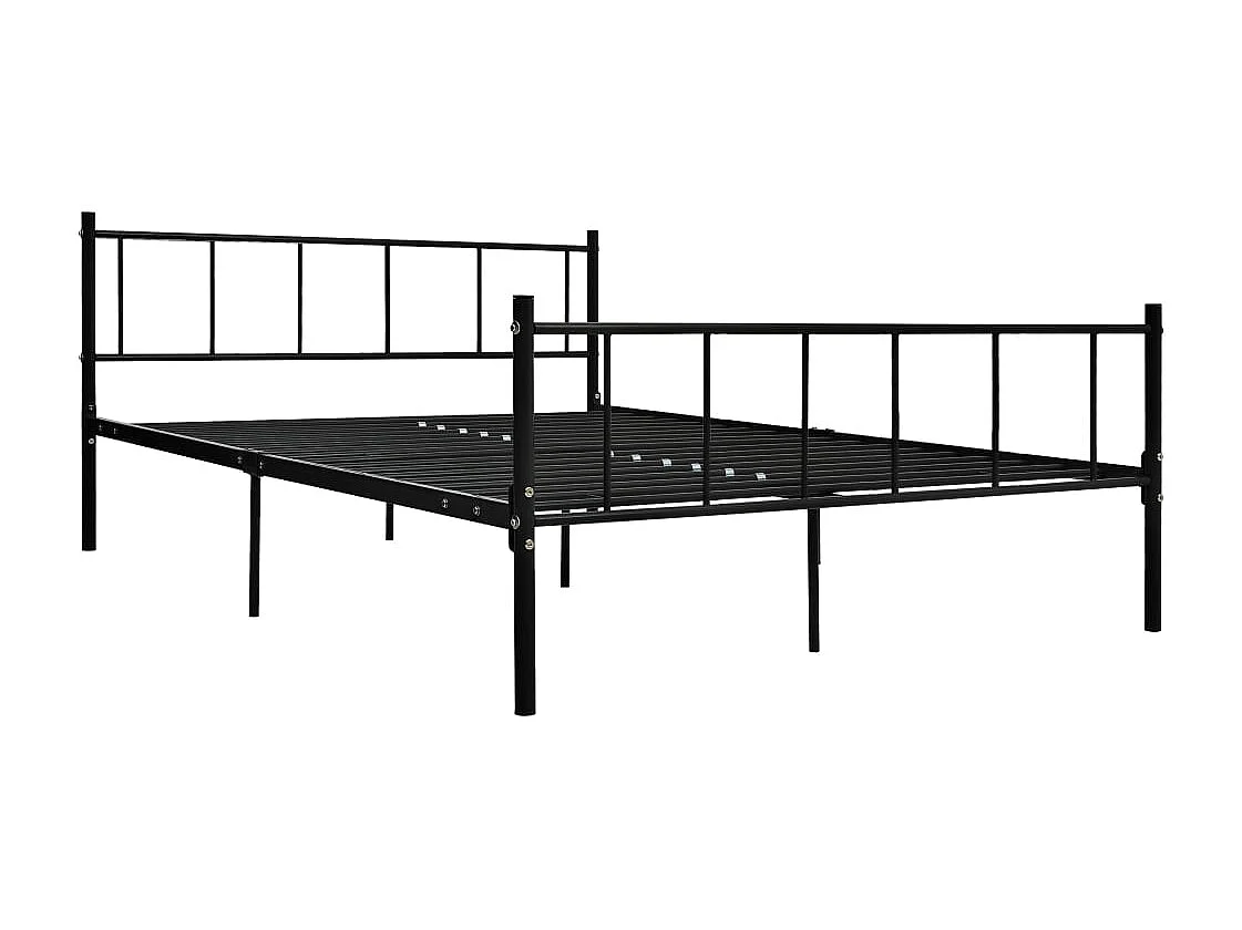Lit double | Lit adulte | Cadre de lit noir métal 180x200 cm