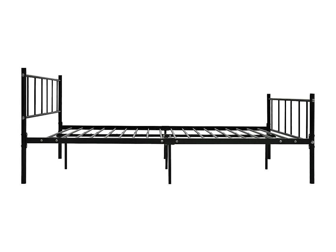 Lit double | Lit adulte | Cadre de lit noir métal 180x200 cm