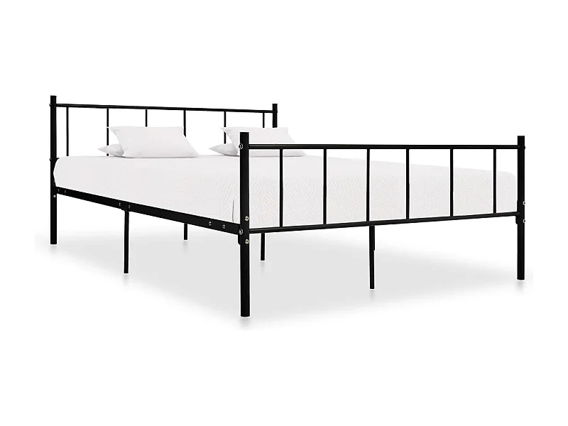 Lit double | Lit adulte | Cadre de lit noir métal 180x200 cm