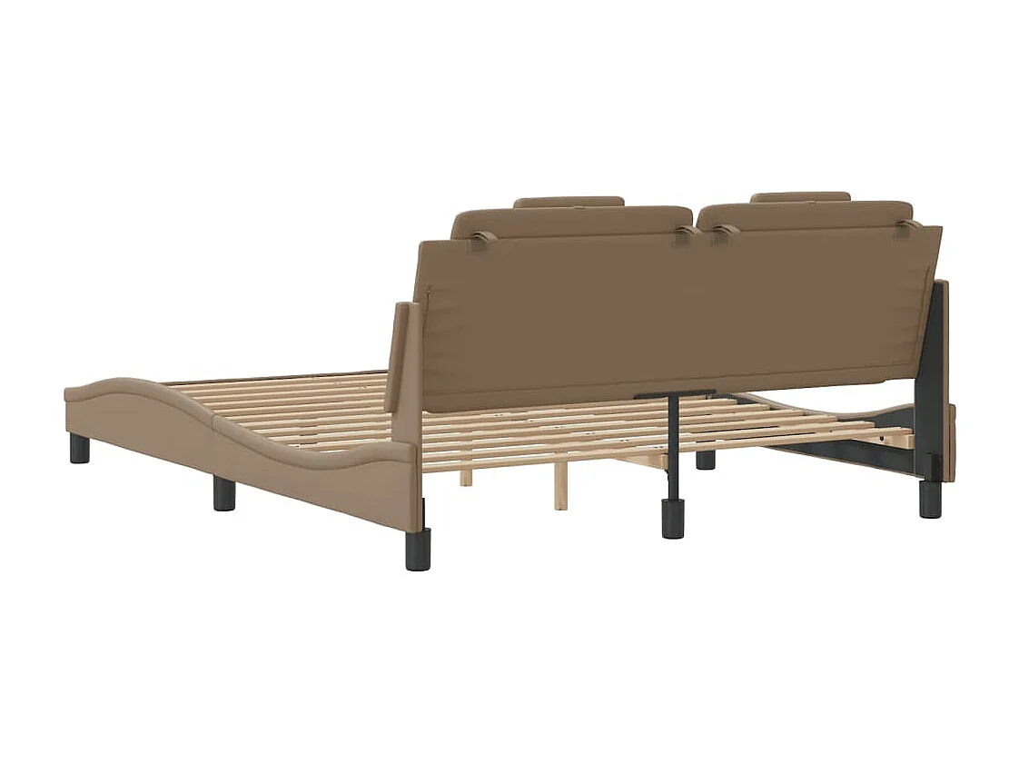 Lit double | Lit adulte | Cadre de lit cappuccino 160x200 cm similicuir