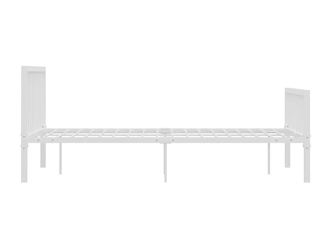 Lit simple | Lit adulte, enfant | Cadre de lit blanc métal 120x200 cm