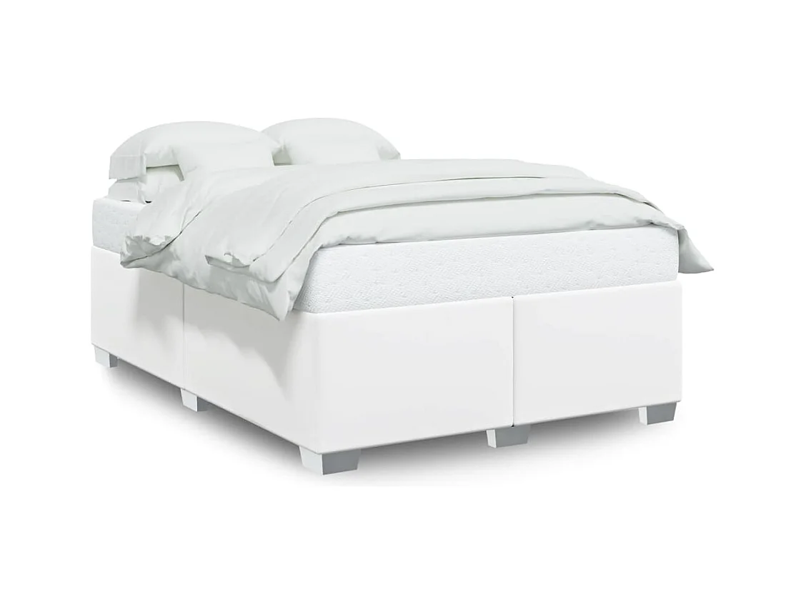 Letto per adulti | Letto matrimoniale | Giroletto Bianco 140x190 cm in Similpelle