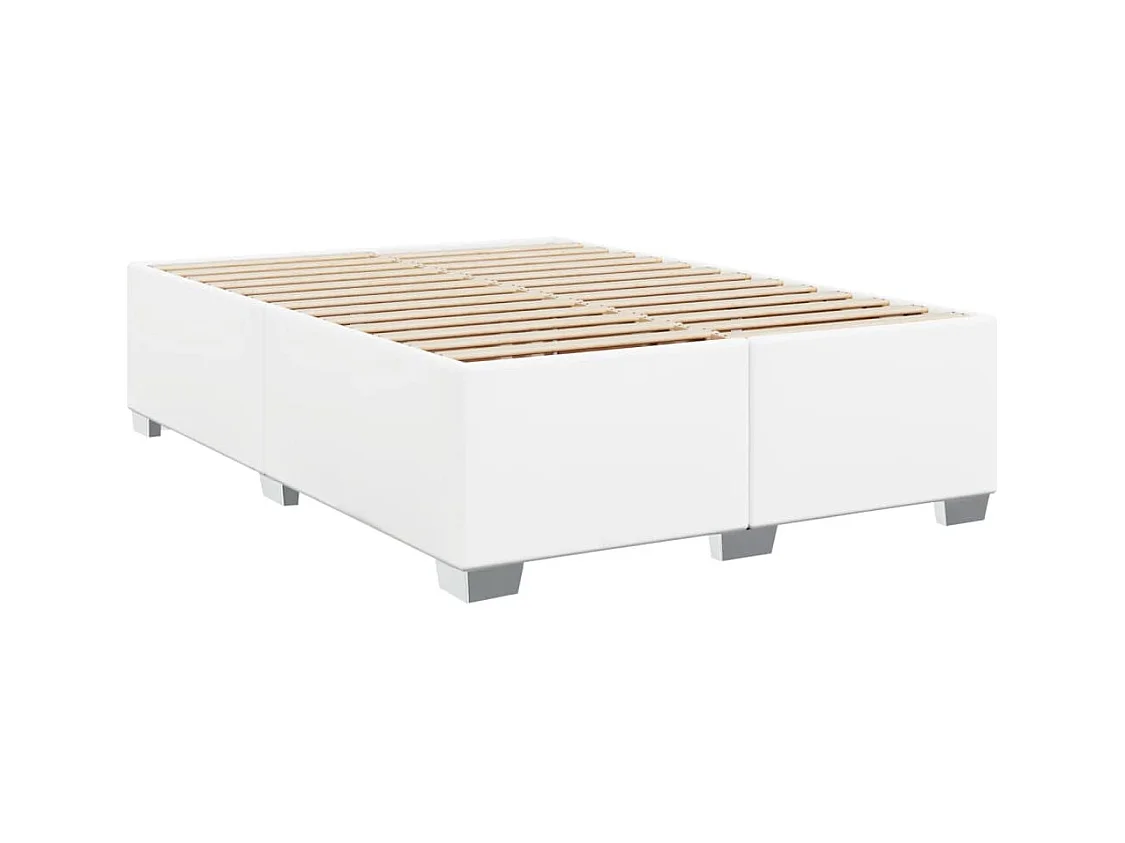 Letto per adulti | Letto matrimoniale | Giroletto Bianco 140x190 cm in Similpelle