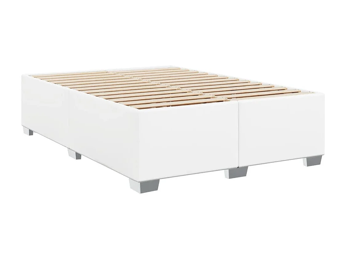 Lit double | Lit adulte | Cadre de lit blanc 140x190 cm similicuir