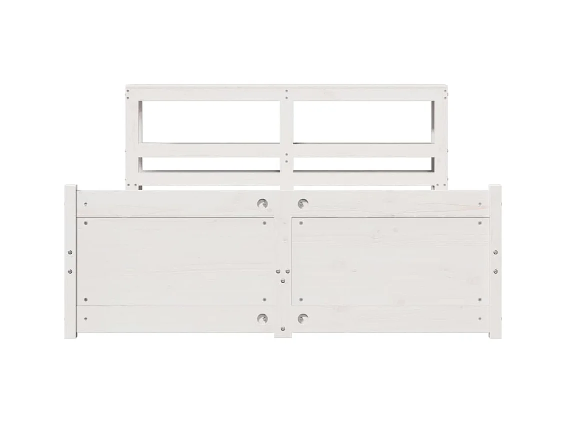 Letto per adulti | Letto matrimoniale | Giroletto con Testiera senza Materasso Bianco 140x200 cm