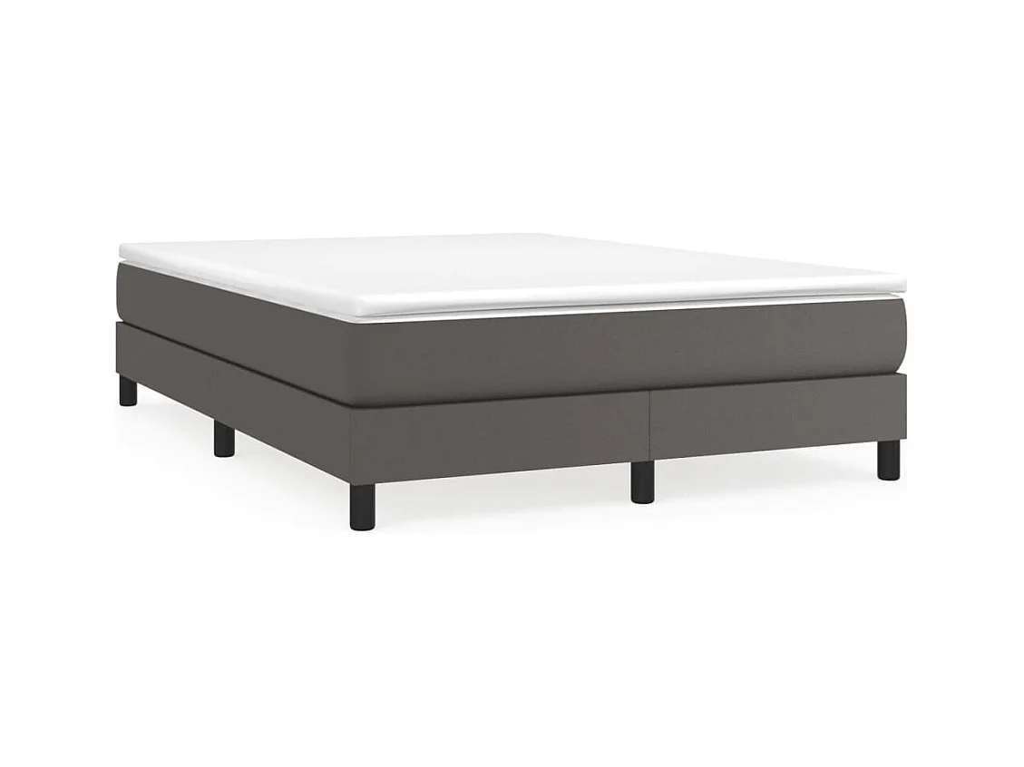 Lit double | Lit adulte | Cadre de lit gris 140x190 cm similicuir