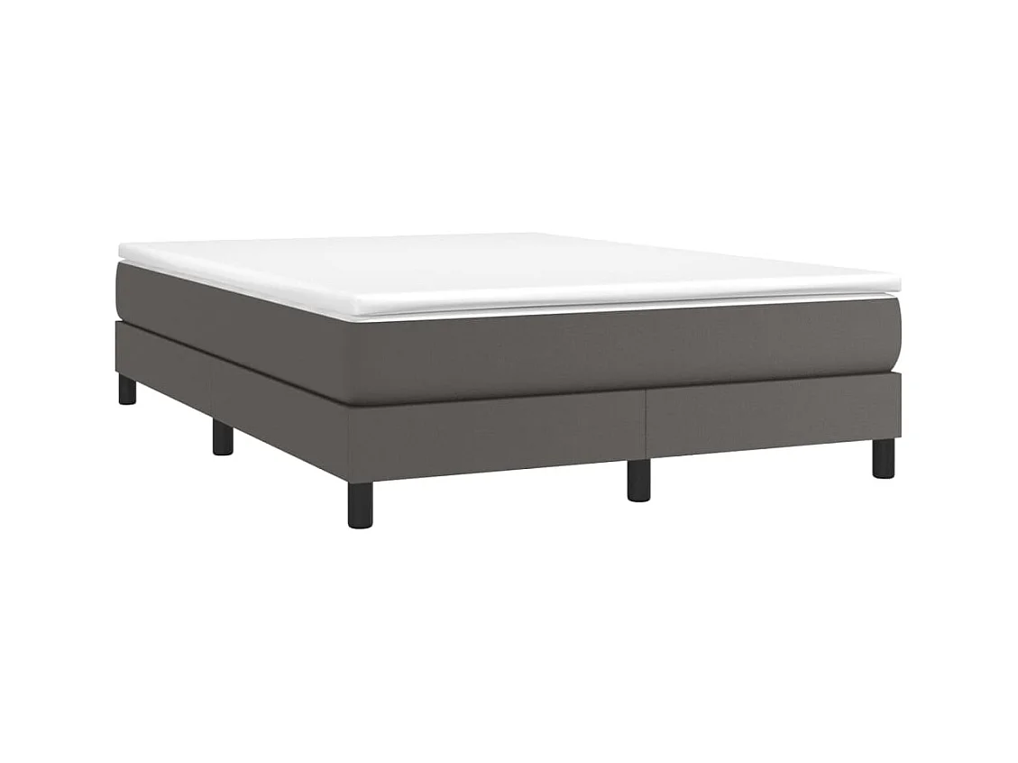 Lit double | Lit adulte | Cadre de lit gris 140x190 cm similicuir