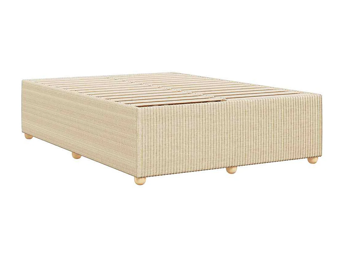 Lit double | Lit adulte | Cadre de lit crème 140x190 cm tissu