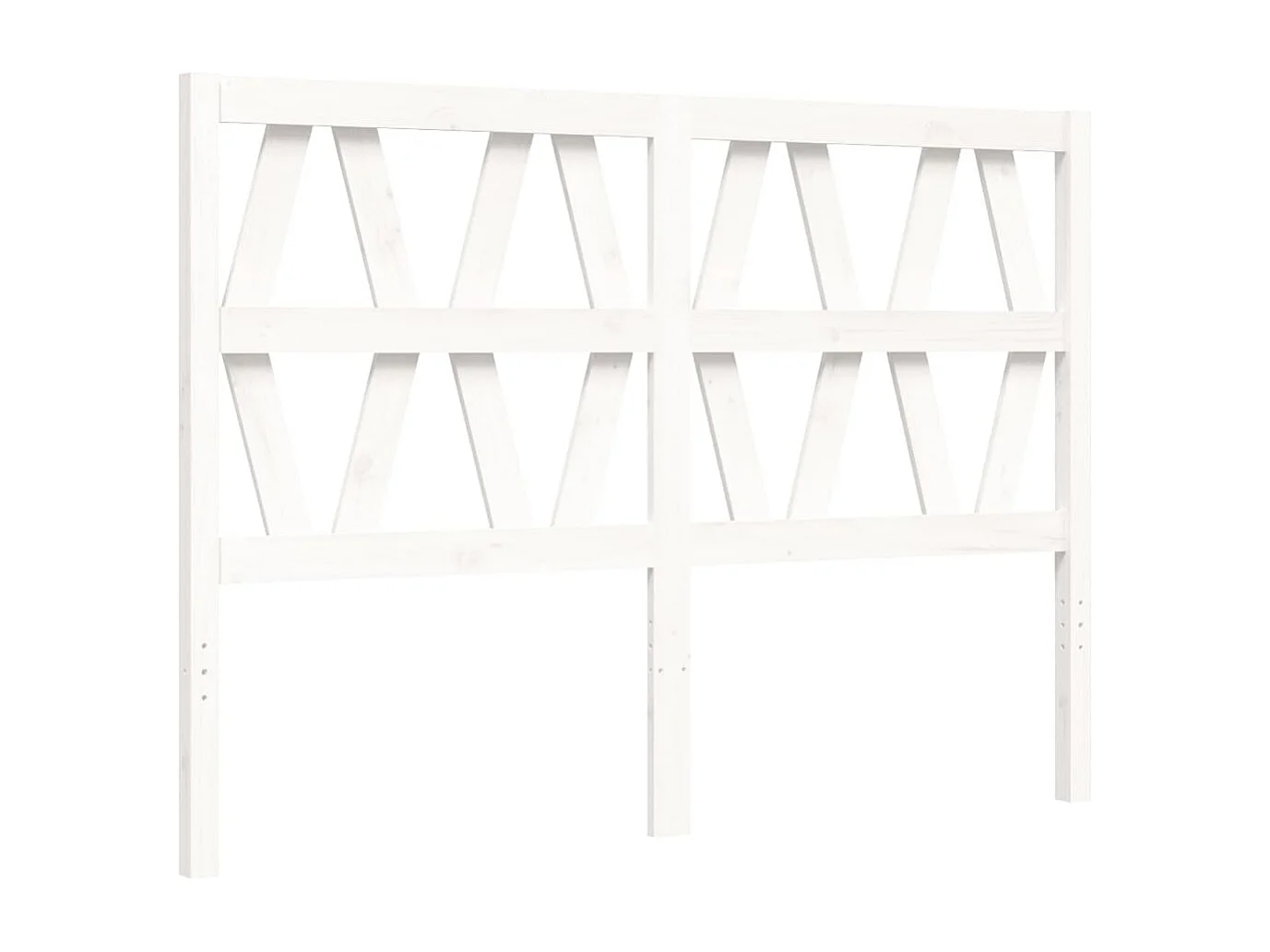 Lit simple | Lit adulte, enfant | Cadre de lit blanc 120x200 cm bois massif
