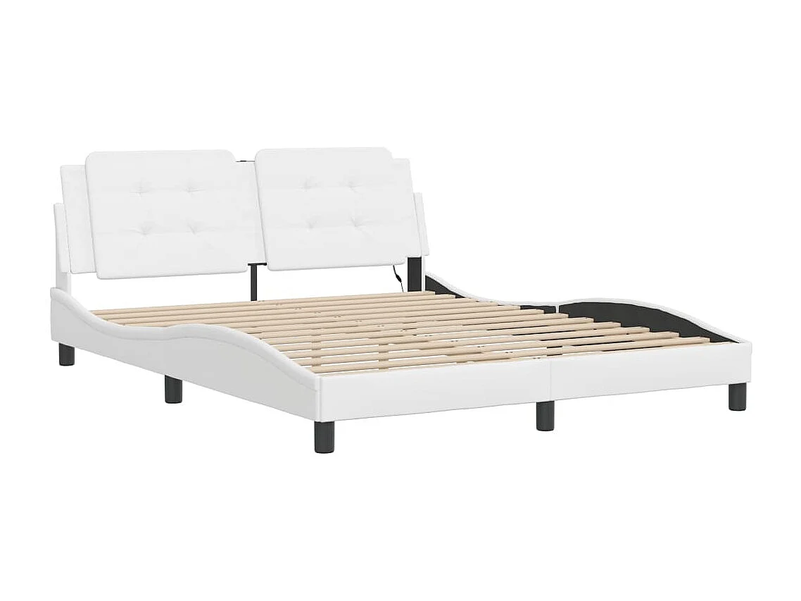 Lit double | Lit adulte | Cadre de lit avec LED blanc 160x200 cm