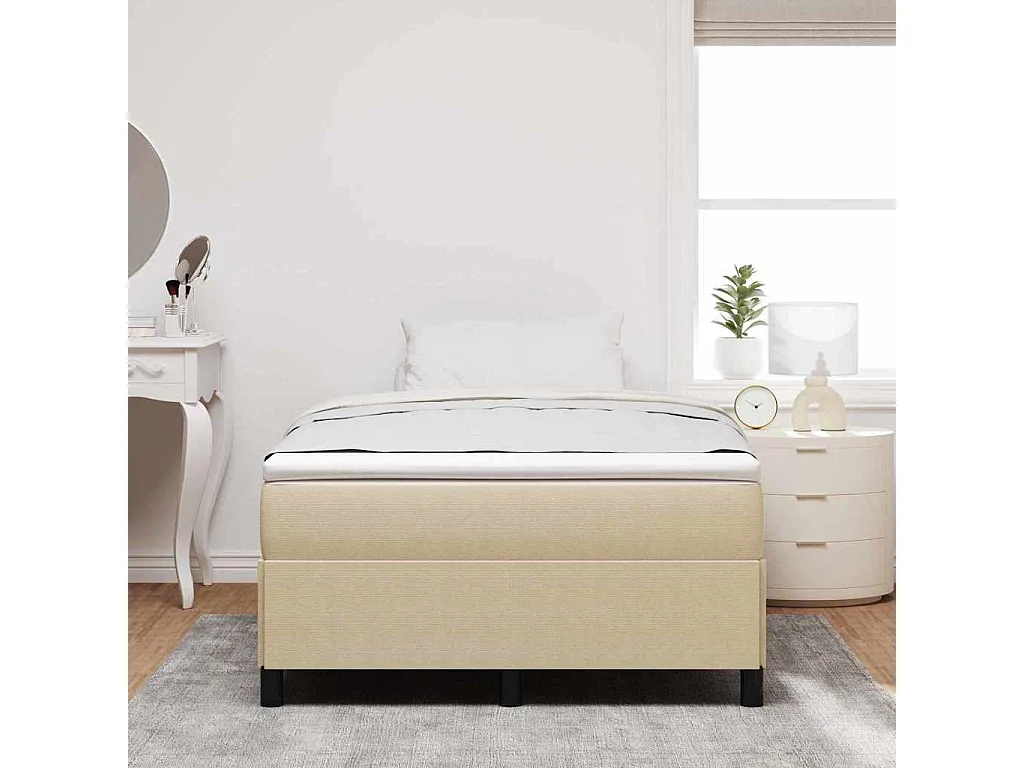 Lit simple | Lit adulte, enfant | Cadre de lit Vert gris 120x200 cm Tissu en velours côtelé