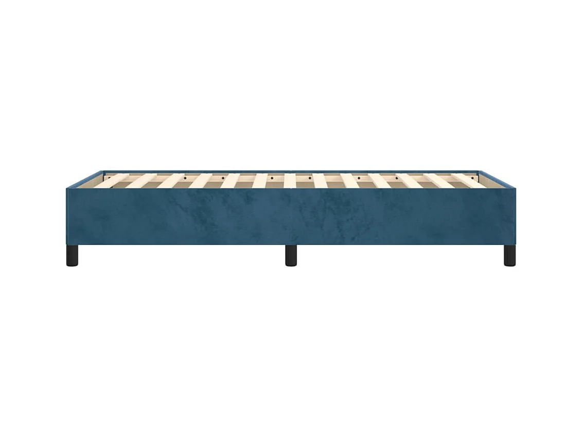 Lit simple | Lit adulte, enfant | Cadre de lit bleu foncé 100x200 cm velours