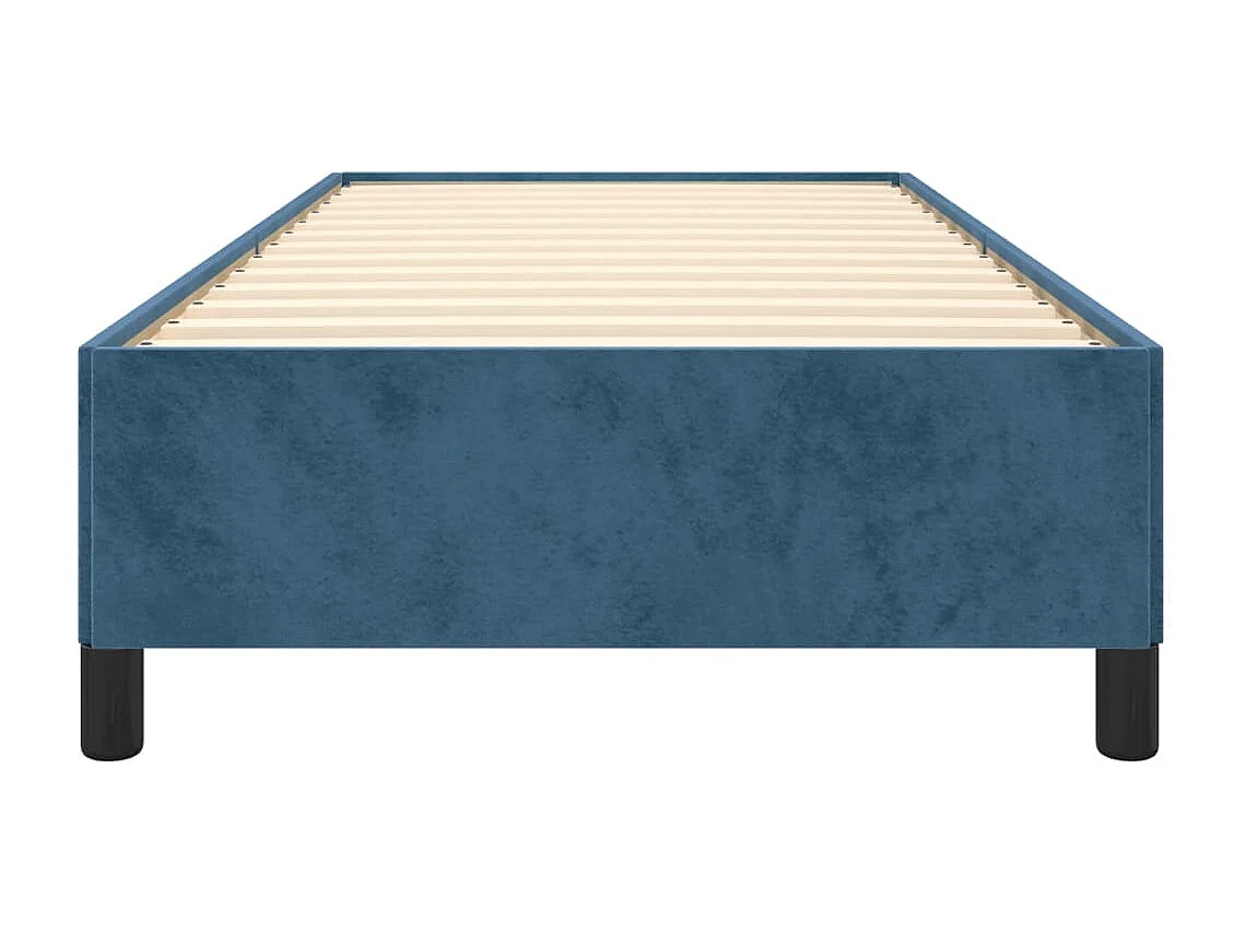 Lit simple | Lit adulte, enfant | Cadre de lit bleu foncé 100x200 cm velours