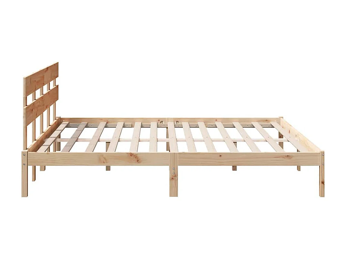 Lit double | Lit adulte | Cadre de lit Marron 180x200 cm Bois de pin massif