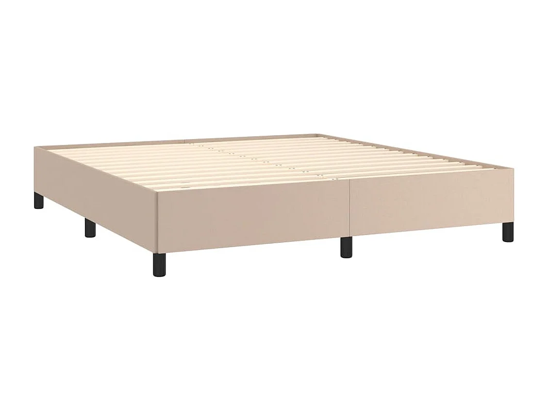 Lit double | Lit adulte | Cadre de lit cappuccino 160x200 cm similicuir