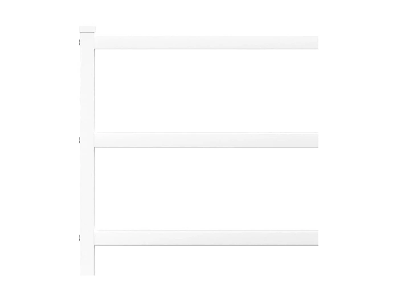 Lit double | Lit adulte | Cadre de lit métal et tête de lit blanc 140x190 cm