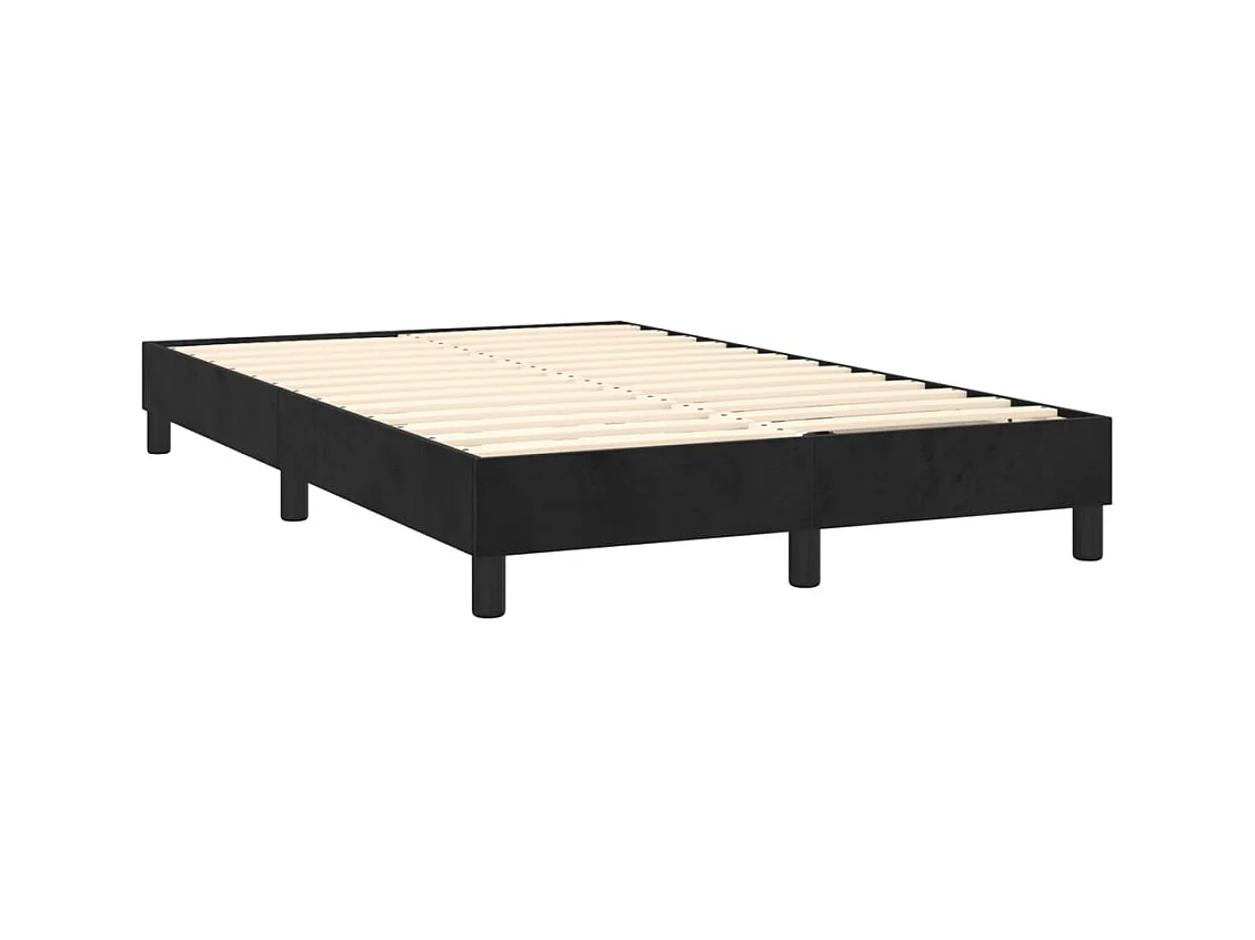 Lit simple | Lit adulte, enfant | Cadre de lit noir 120x200 cm velours