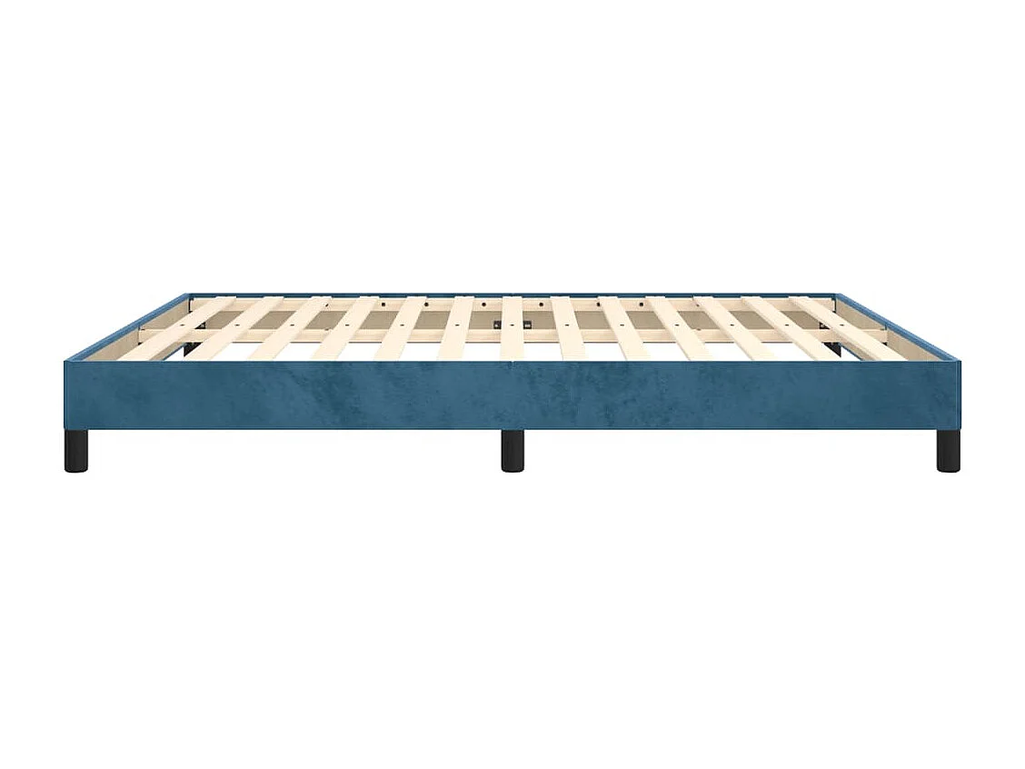 Lit double | Lit adulte | Cadre de lit bleu foncé 160x200 cm velours