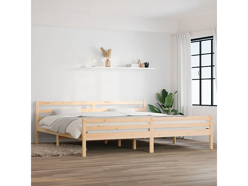 Lit double | Lit adulte | Cadre de lit bois massif 200x200 cm