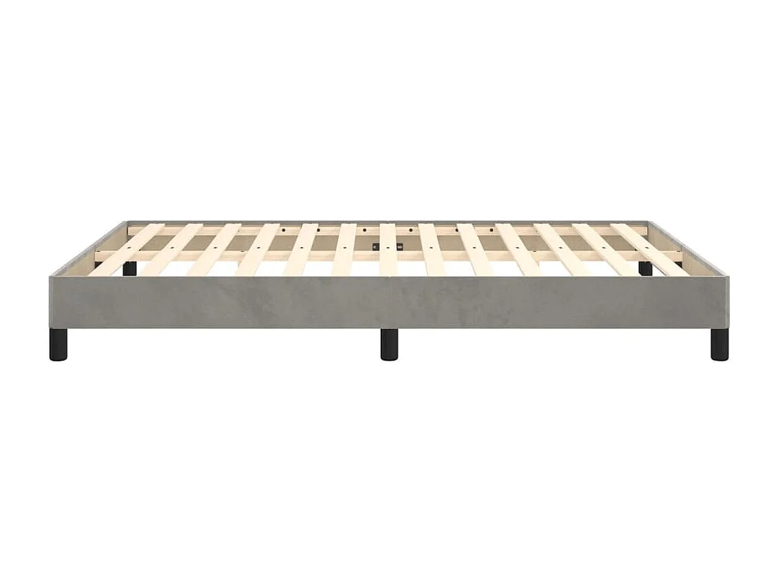 Lit double | Lit adulte | Cadre de lit gris clair 140x200 cm velours